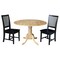 International Concepts 42 in. Dual Drop Leaf Table with 2 Slat Back Dining Chairs - 3 Piece Dining Set K01-42DP-C46-265P - alternate 1